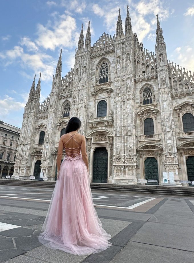 Vestido Tul Largo Abertura