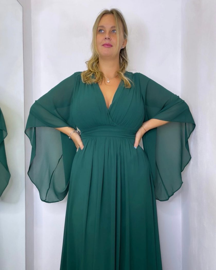 Vestido Gasa Mangas Curvy - Imagen 2