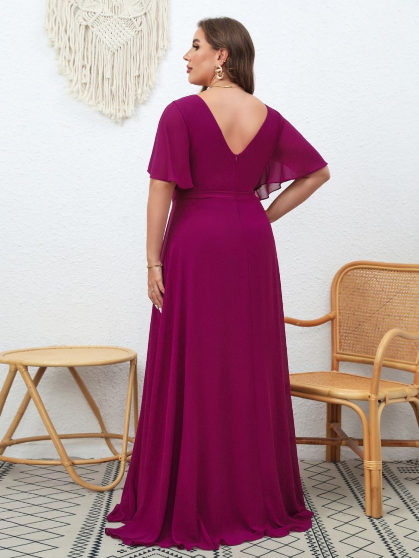 Vestido Volante Mangas Curvy