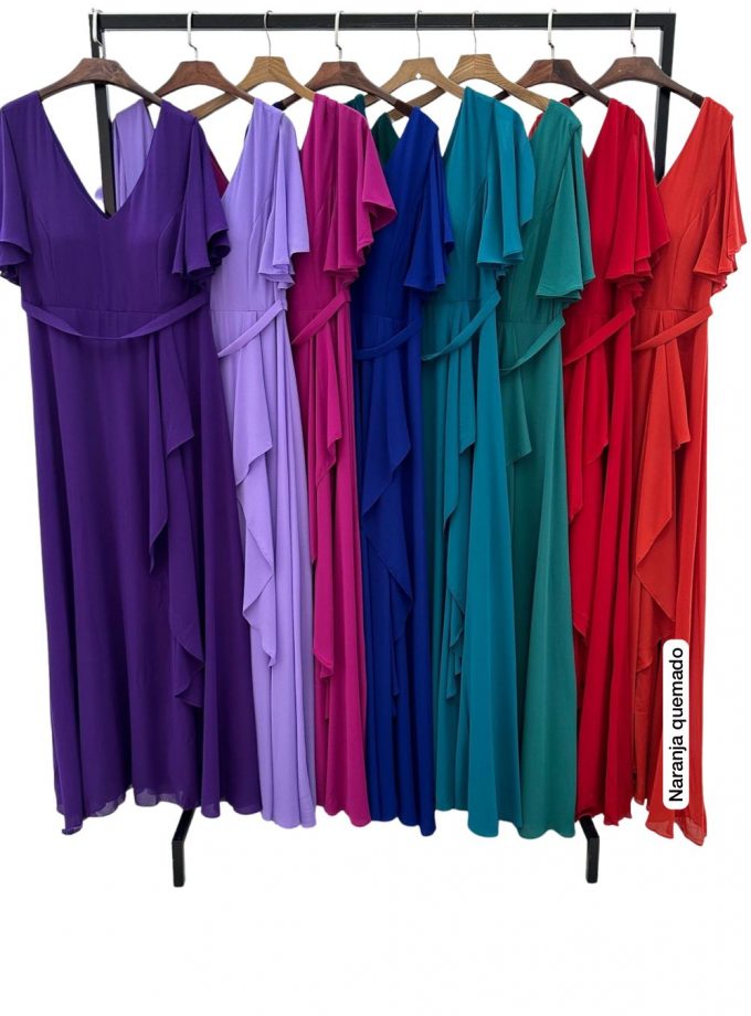 Vestido Volante Mangas Curvy