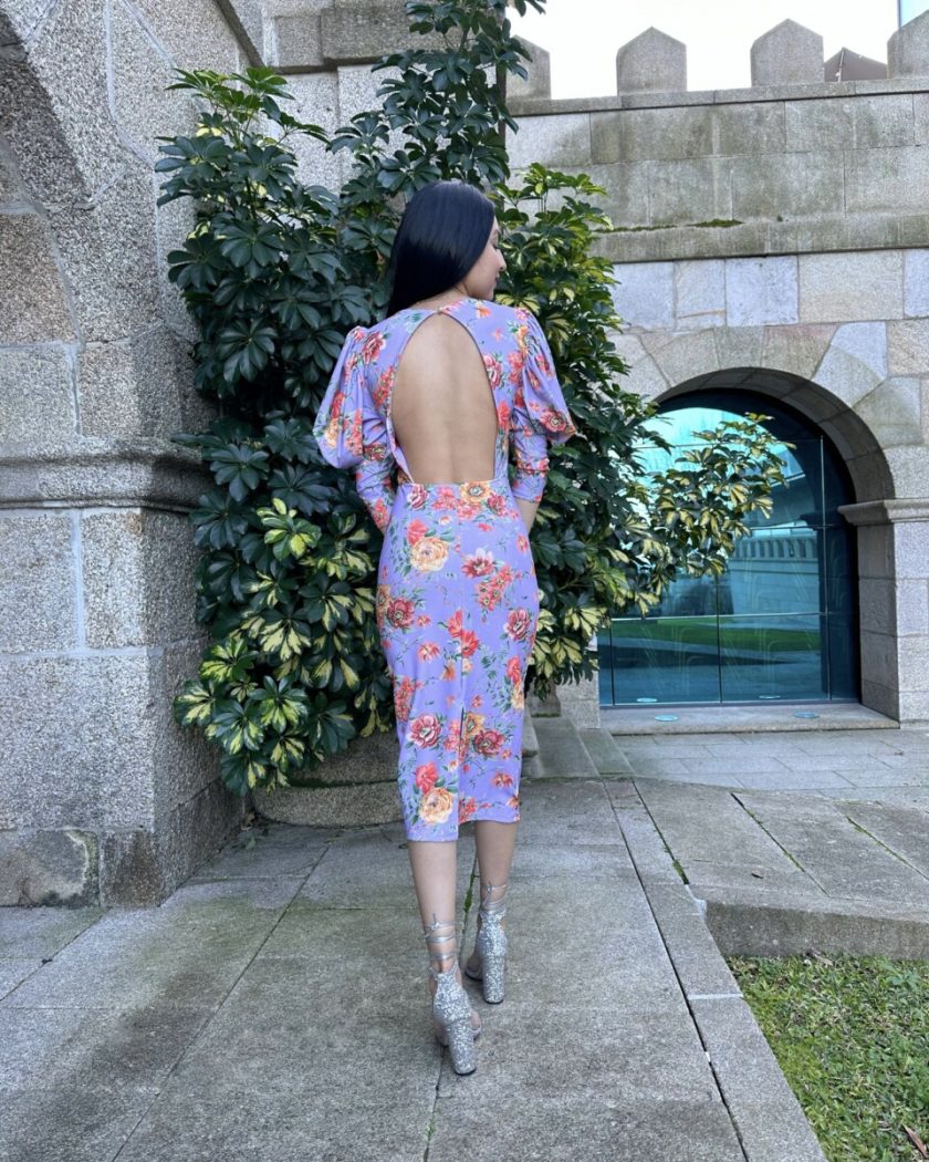 Vestido Midi Botones Estampado - Imagen 10