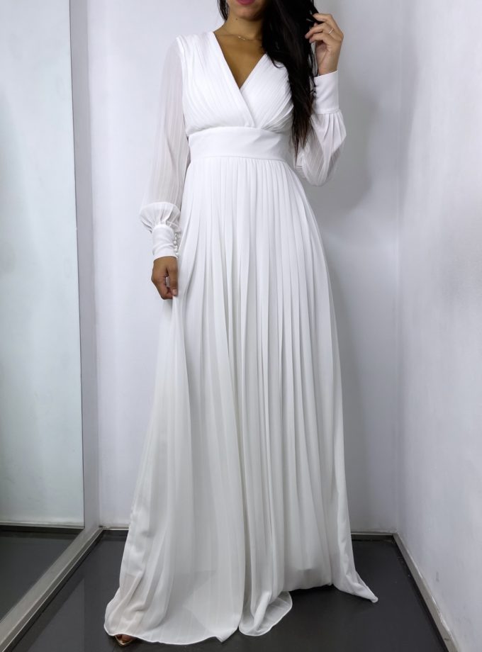 Vestido Tablas Espalda Novia