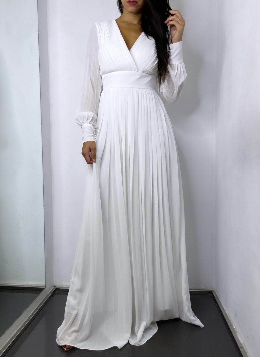Vestido Tablas Espalda Novia