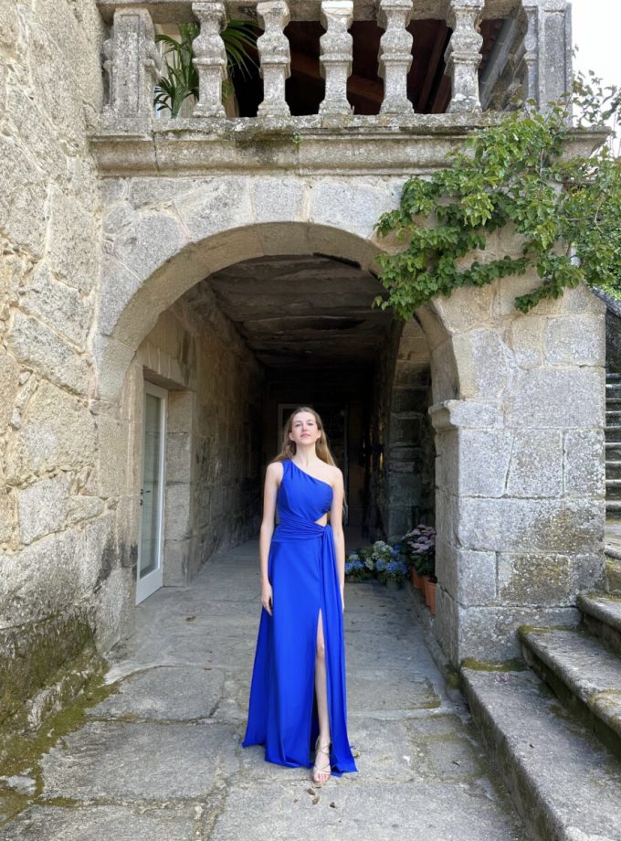 Vestido Asimétrico Abertura Lazada