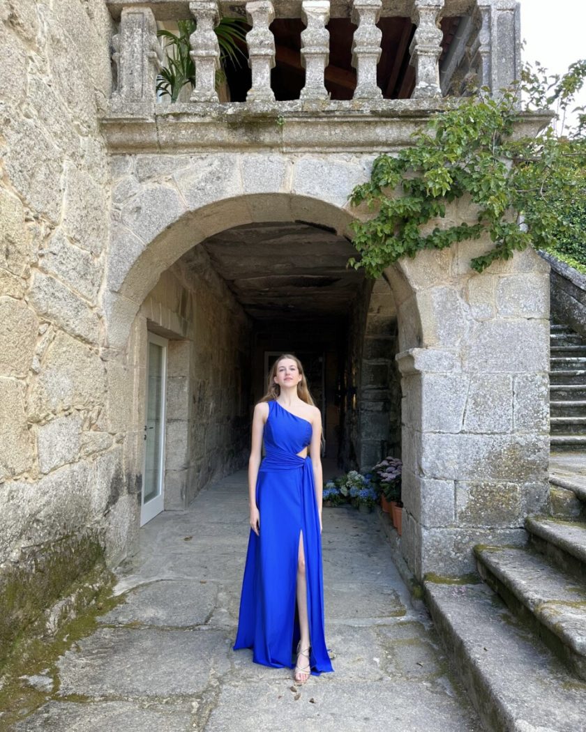 Vestido Asimétrico Abertura Lazada - Imagen 10
