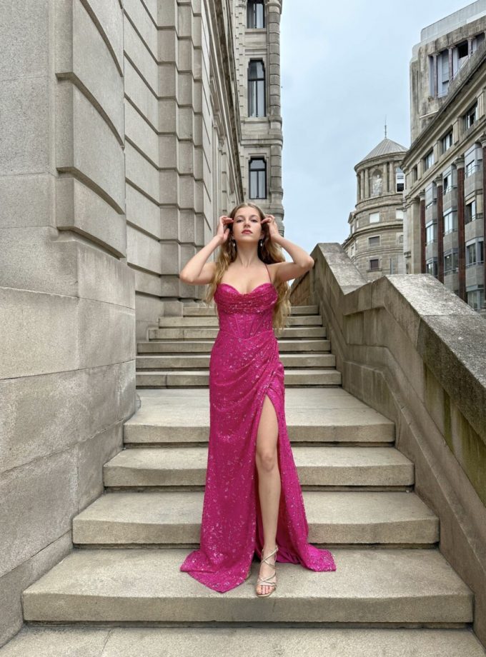 Vestido Corsé Purpurina