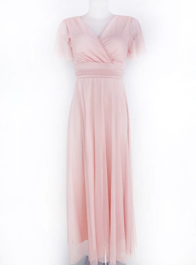 Vestido Tul Basic Mangas