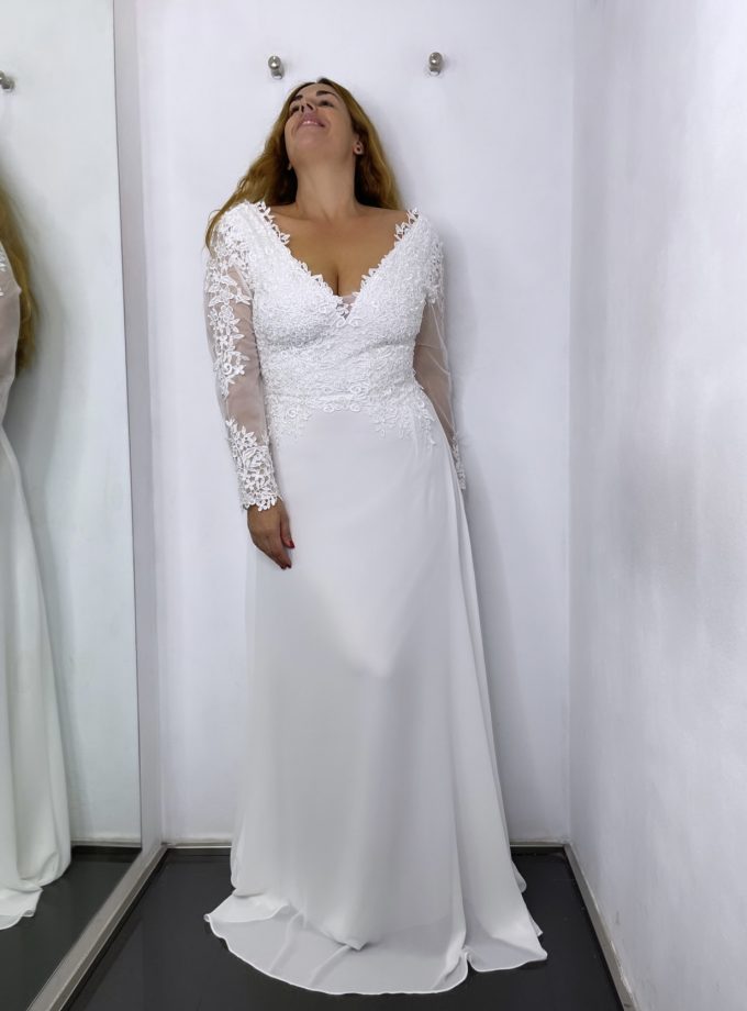 Vestido Dama Mangas Novia