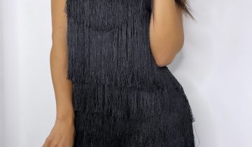 Vestido Flecos Halter
