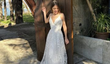 Vestido Novia Encaje Flores