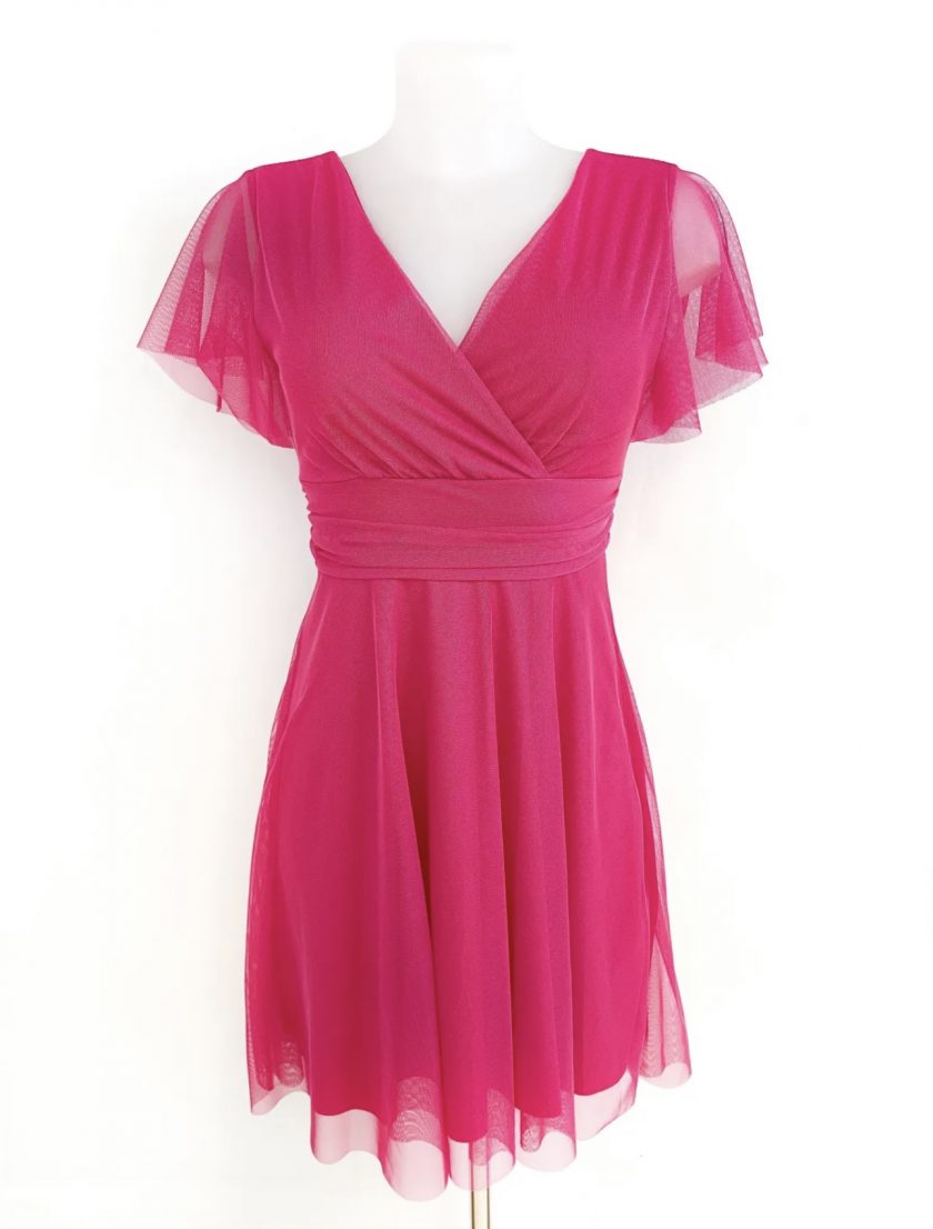 Vestido Tul Mangas Corto - Imagen 40