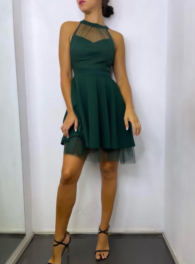 Vestido Halter Vuelo Tul