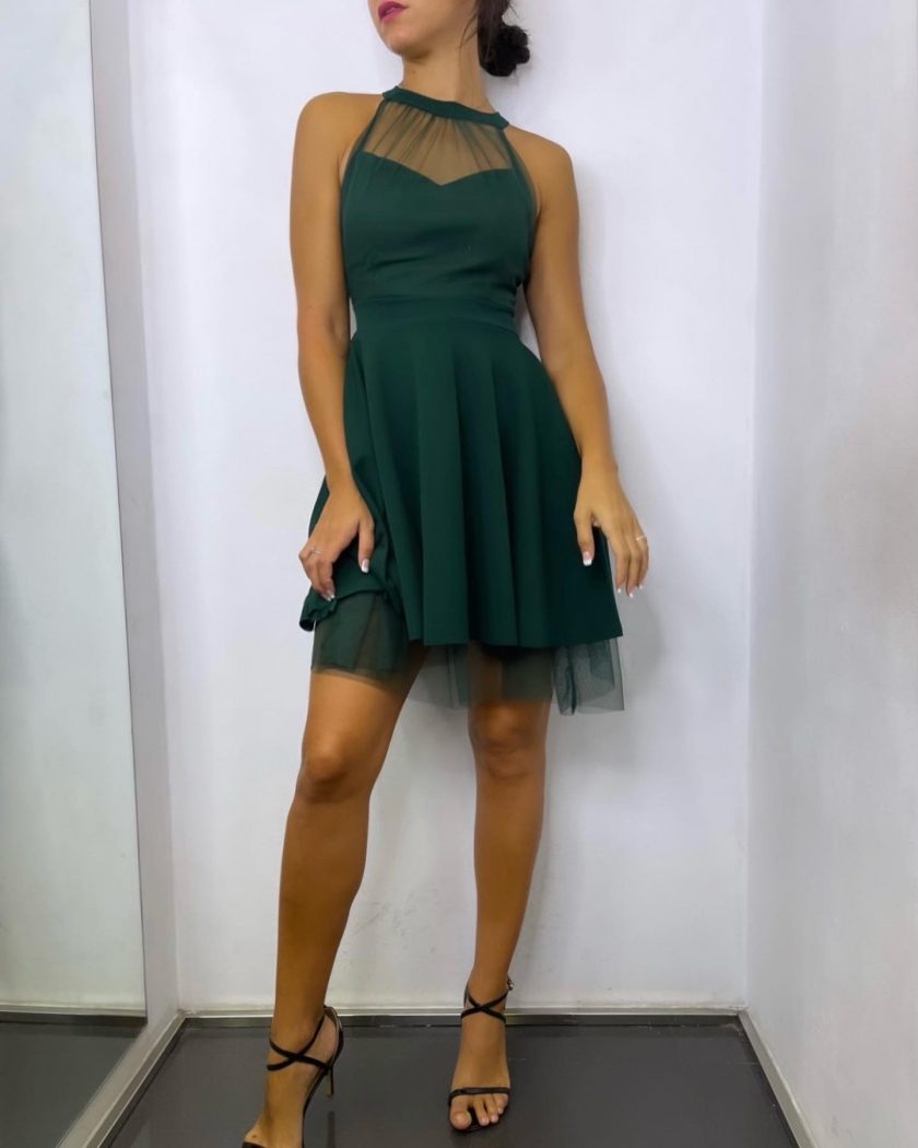 Vestido Halter Vuelo Tul - Imagen 4