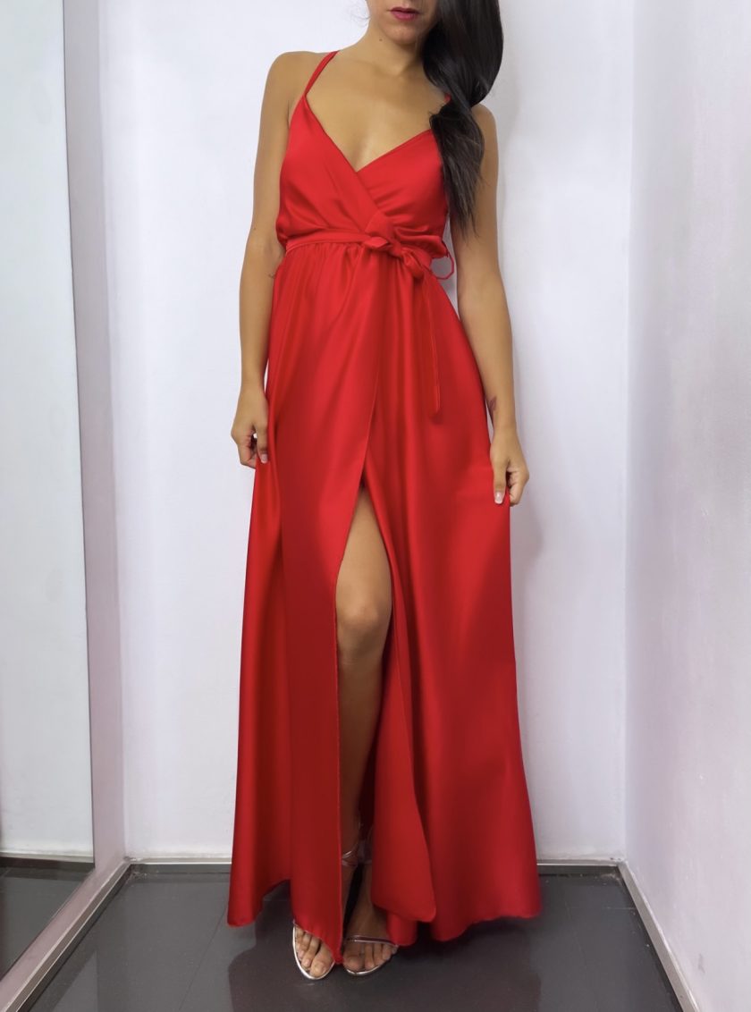 Vestido Seda Cruzado - Imagen 4