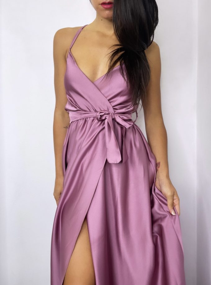 Vestido Seda Cruzado