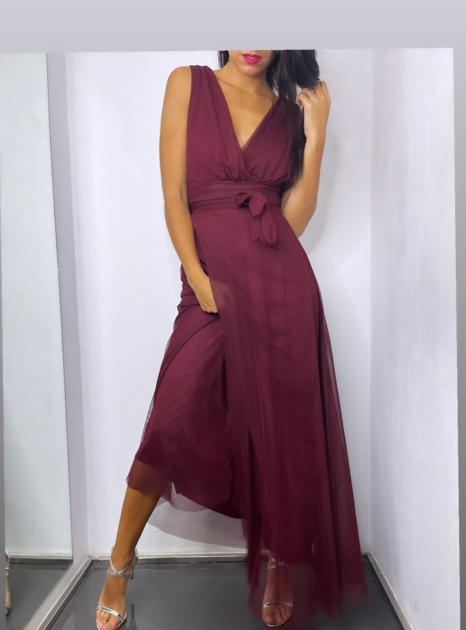 Vestido Tul Basic Cintura