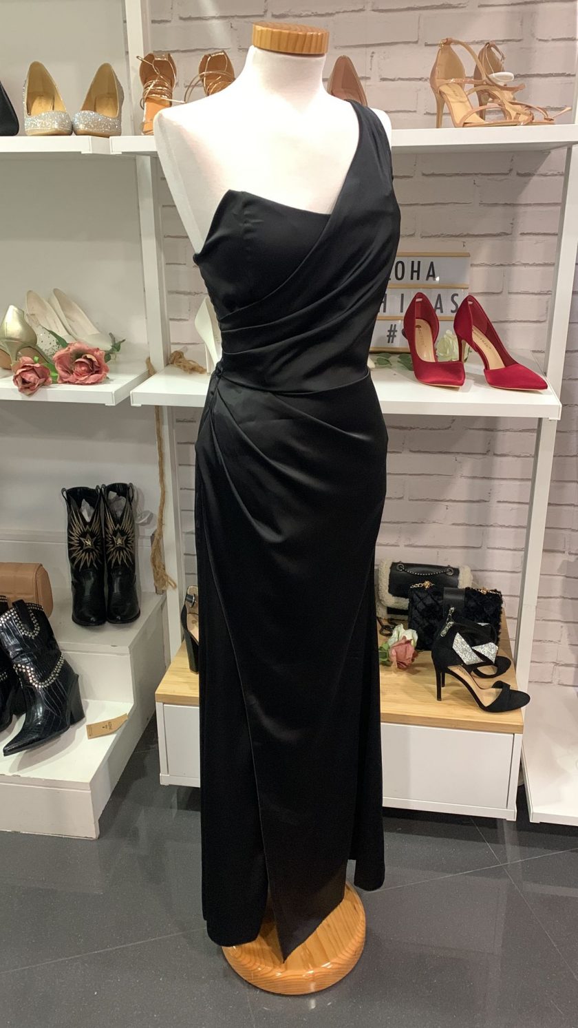 Vestido Asimétrico Abertura Seda - Imagen 40