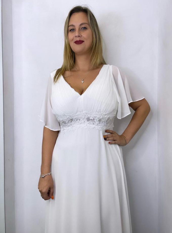 Vestido Curvy Cintura Encaje Novia