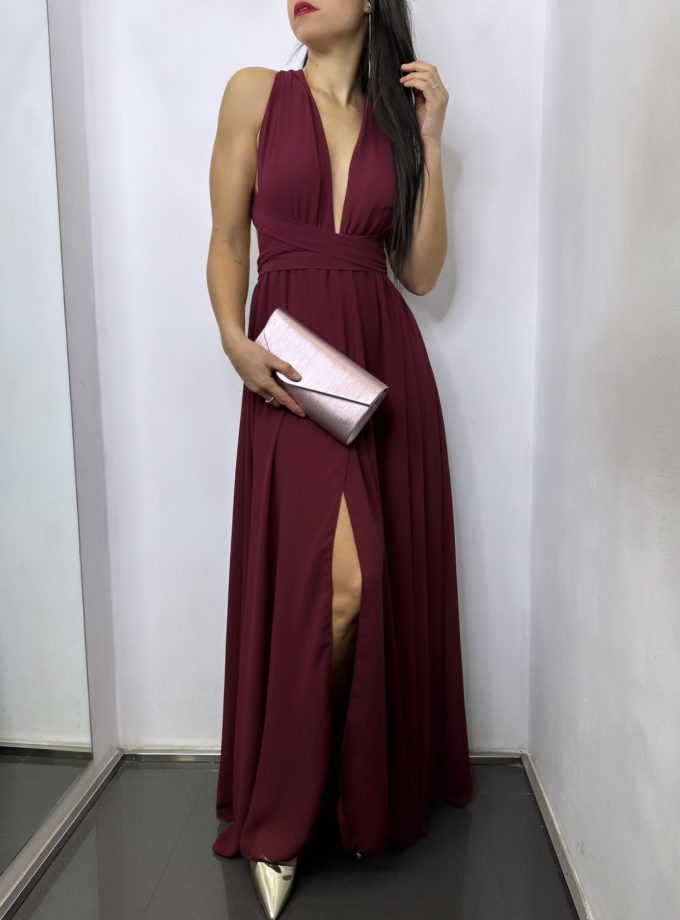 Vestido Multiposición Gasa Abertura