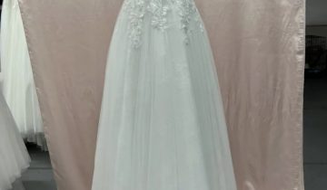 Vestido Novia Transparencias Flores Tirantes Tul