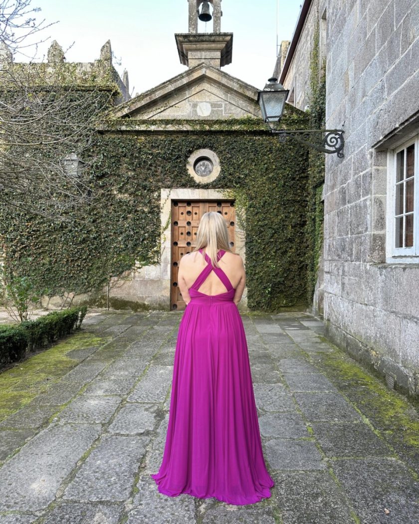 Vestido pecho escote Cruzado - Imagen 4