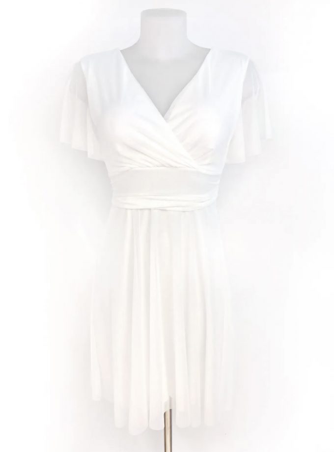 Vestido Tul Mangas Corto