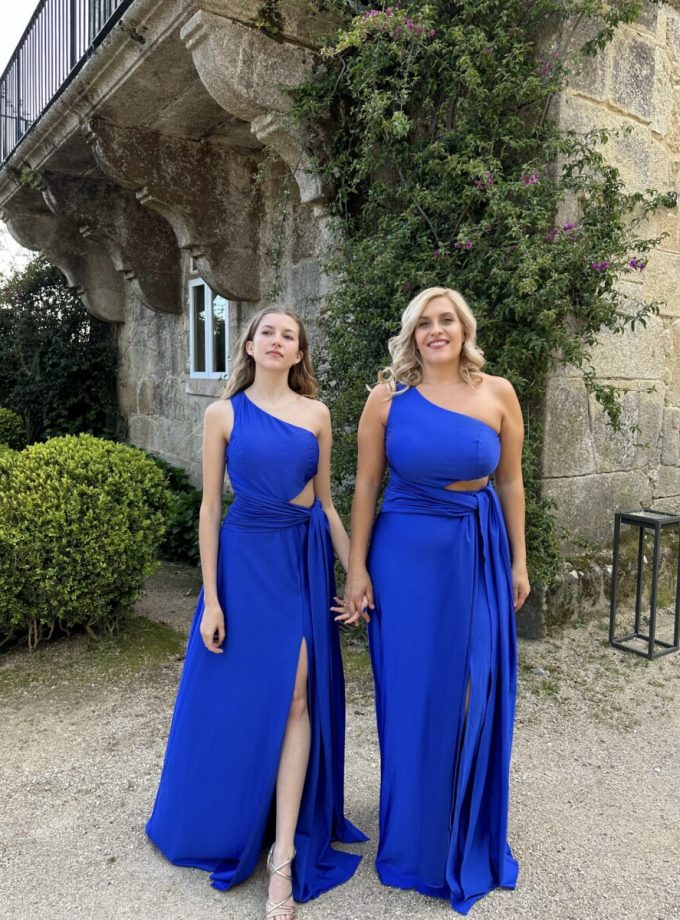 Vestido Asimétrico Abertura Lazada