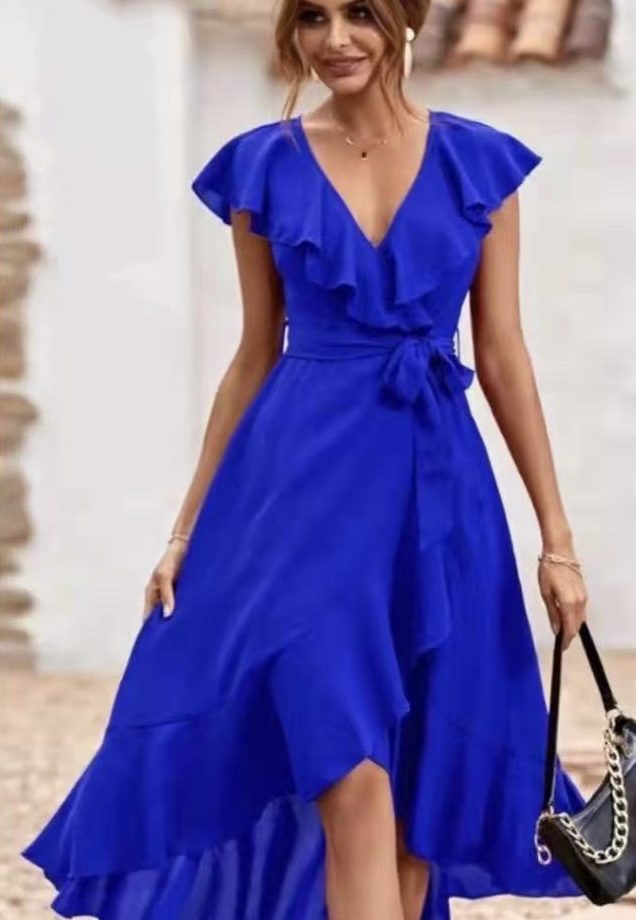 Vestido Volantes Abertura