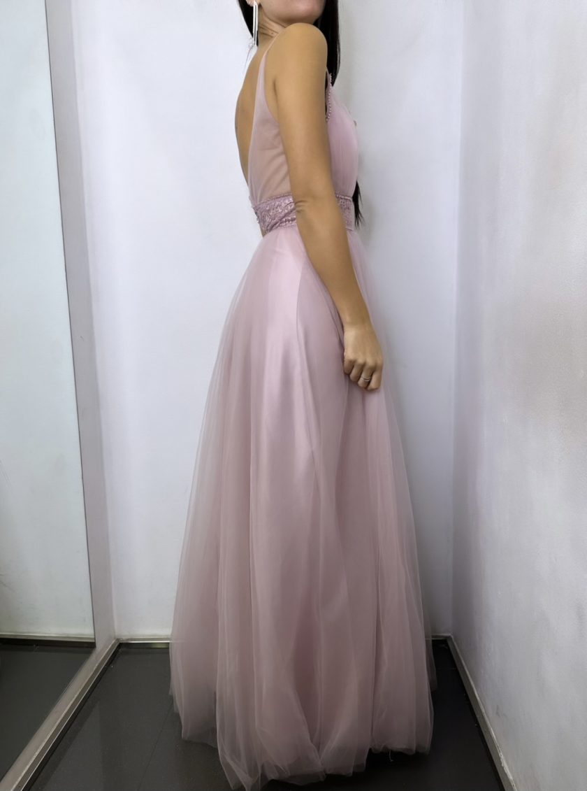 Vestido Tul Encaje Cintura - Imagen 4