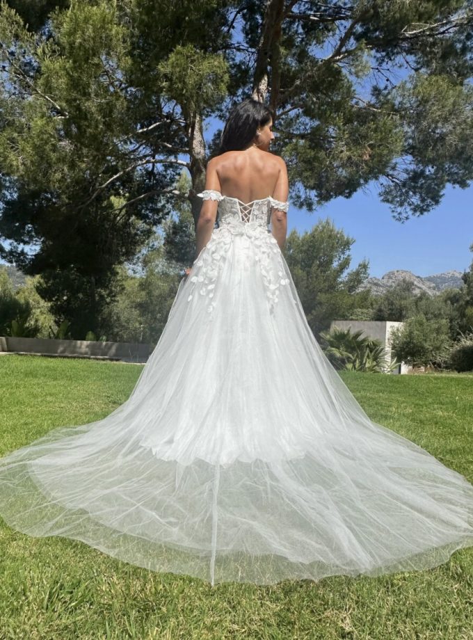 Vestido Hojitas Novia