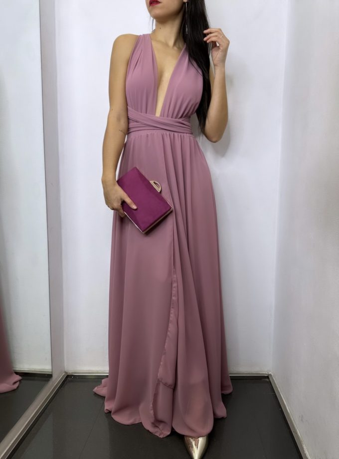 Vestido Multiposición Gasa Abertura