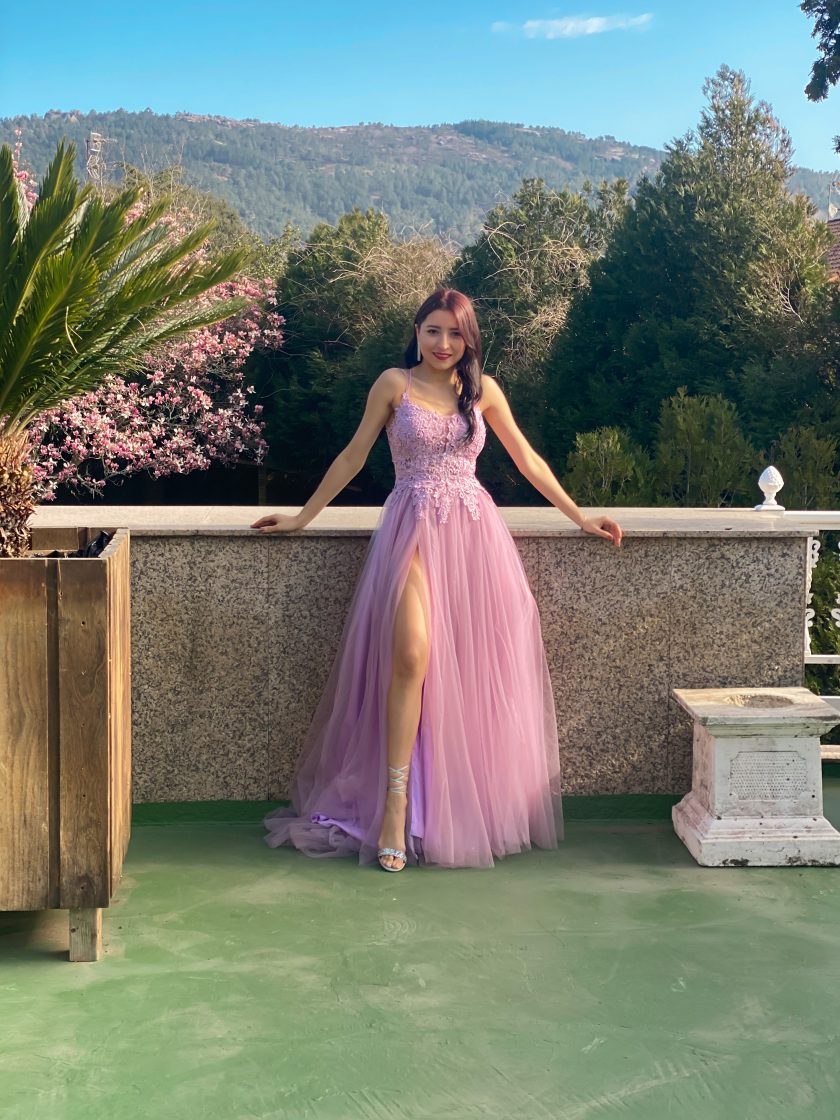 Vestido Tul Largo Abertura - Imagen 12