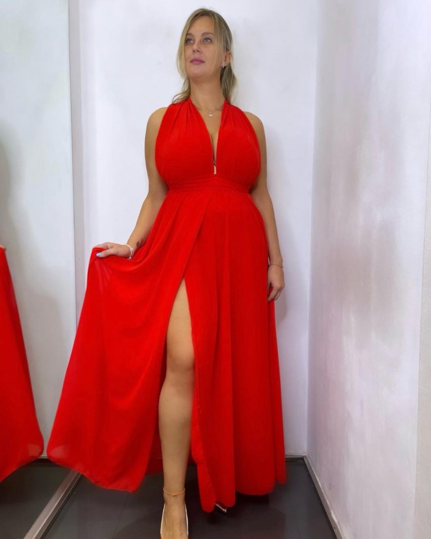 Vestido Multiposición Gasa Abertura
