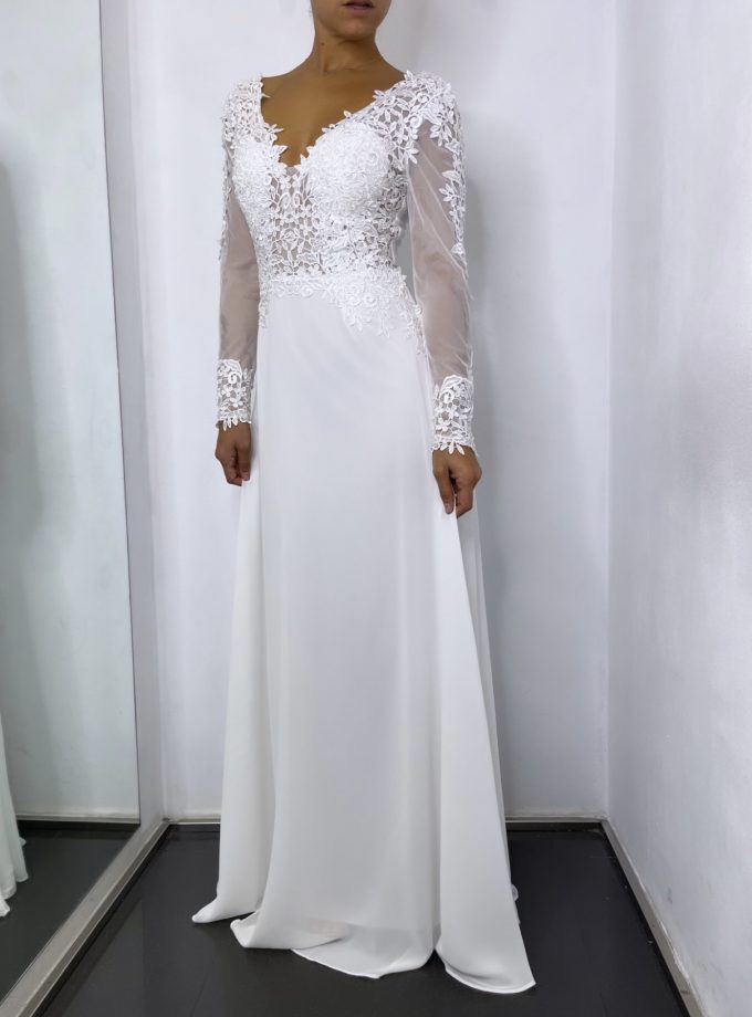 Vestido Dama Mangas Novia