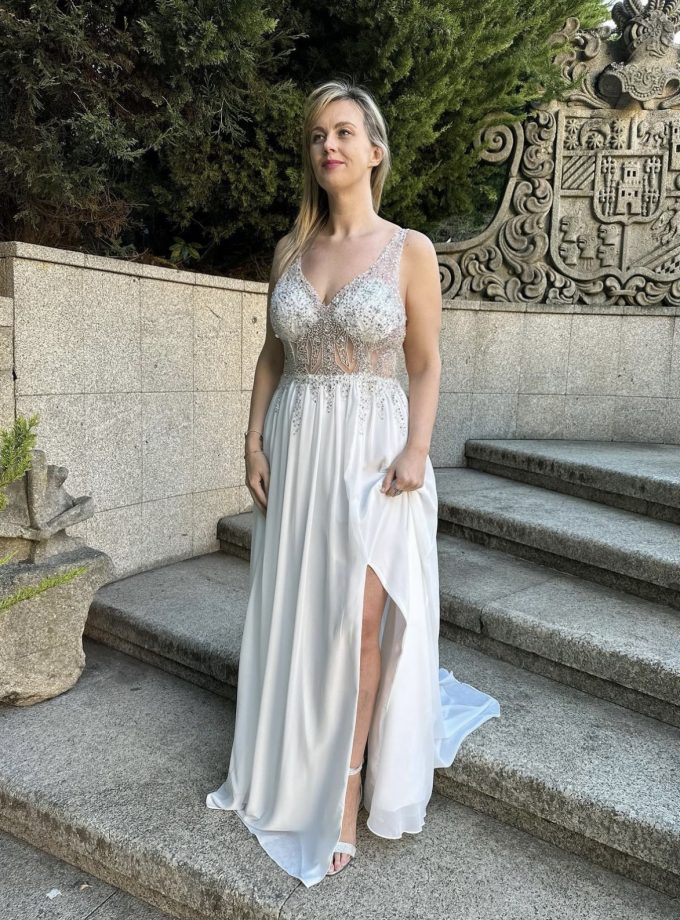 Vestido Novia Princesa transparencias