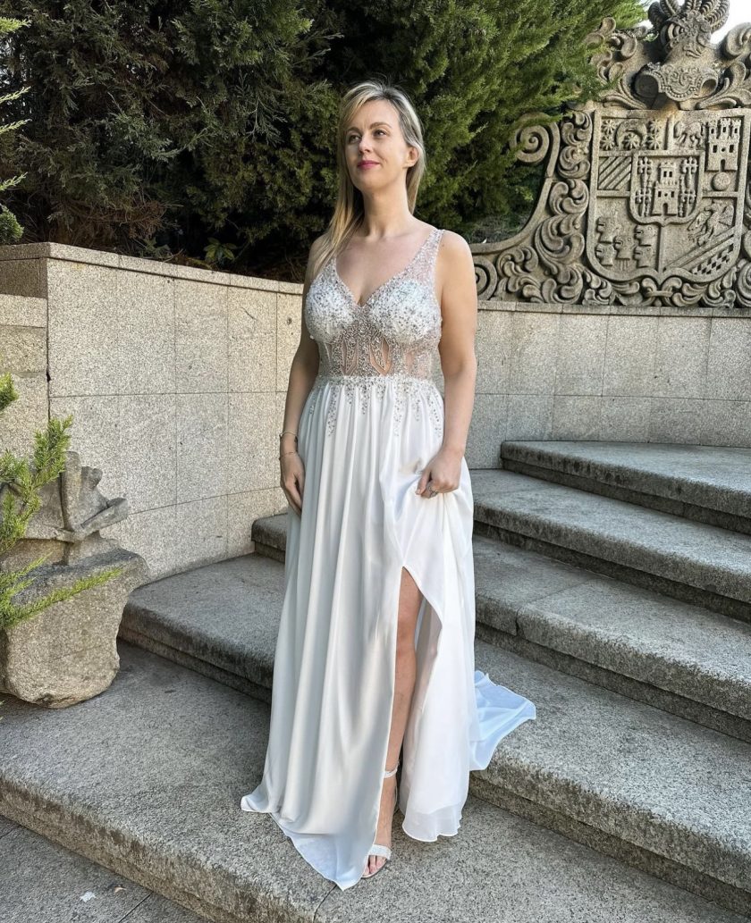 Vestido Novia Princesa transparencias