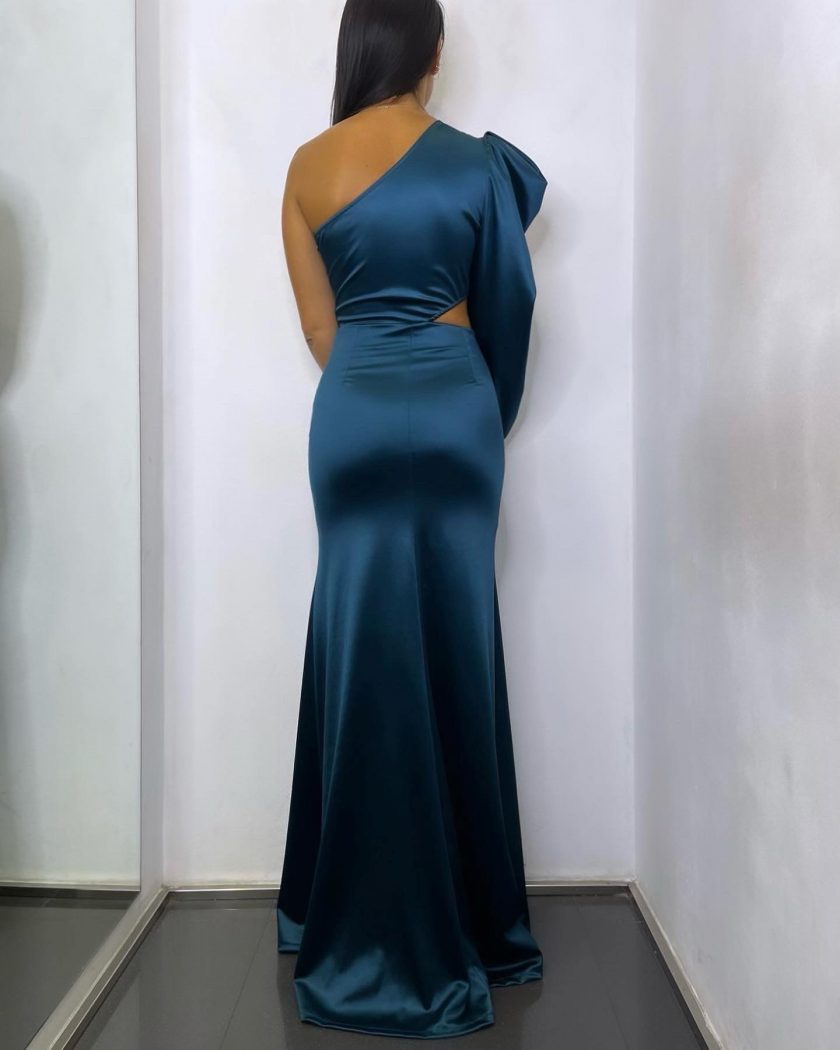 Vestido Seda 1 Manga Abertura - Imagen 10