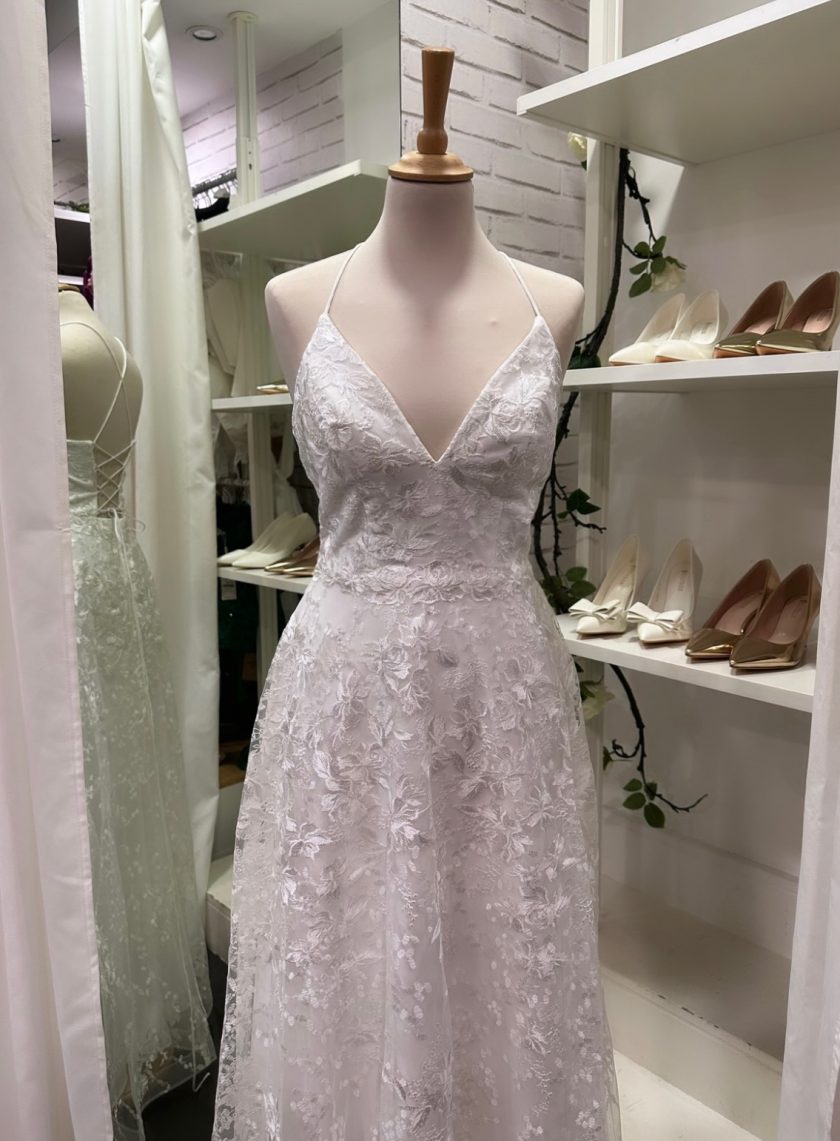 Vestido Novia Encaje Flores - Imagen 4