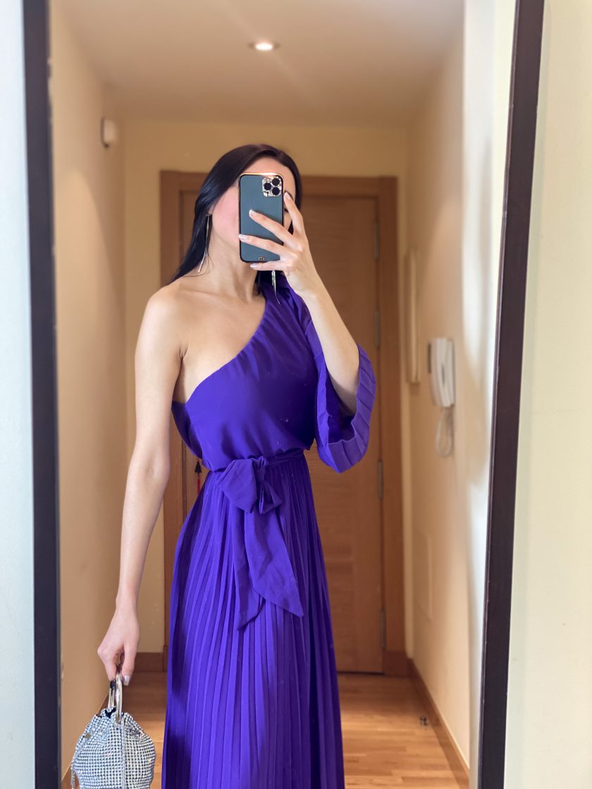 Vestido Ángel Tablas Asimétrico - Imagen 6
