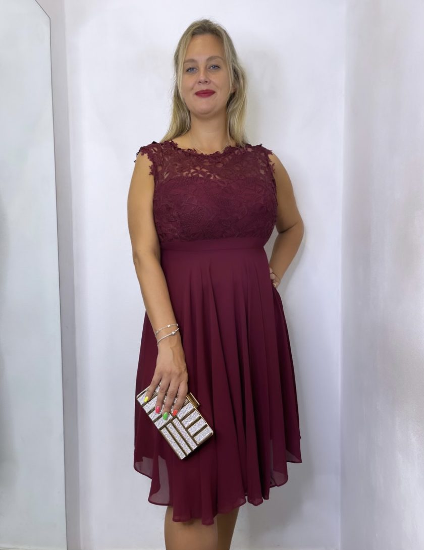 Vestido Encaje Corto Curvy - Imagen 3