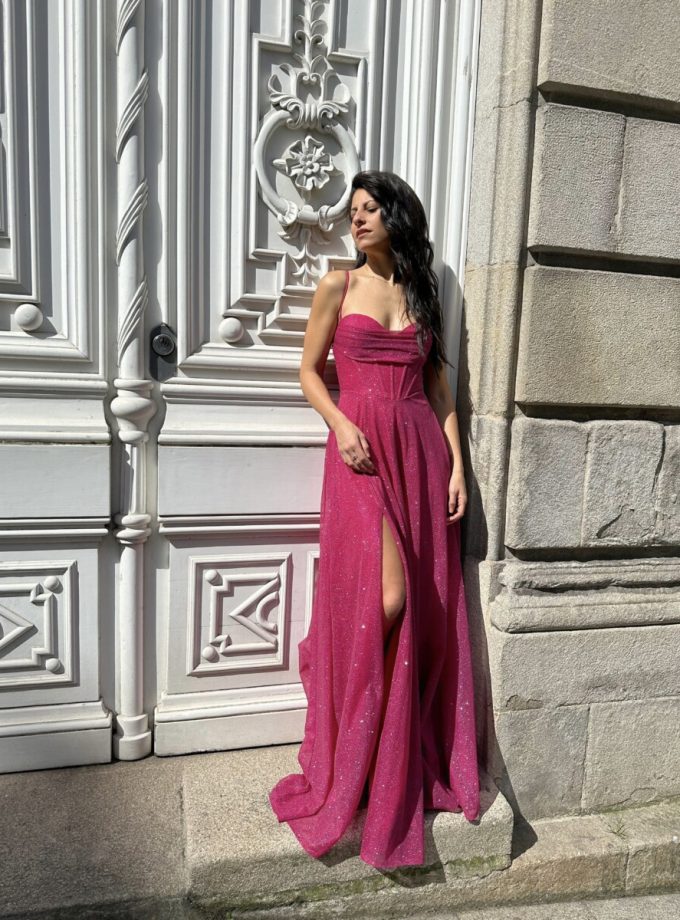 Vestido Brillo Varillas