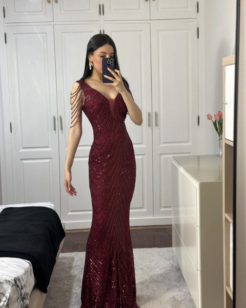 Vestido Cristales Hombro - Imagen 25
