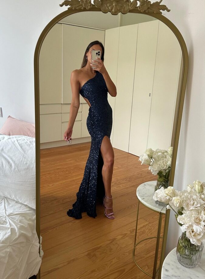 Vestido Lentejuelas Asimétrico