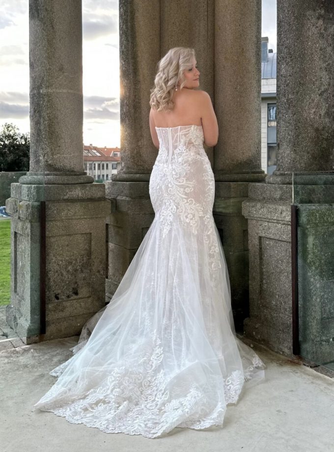 Vestido Tul Sirena Novia