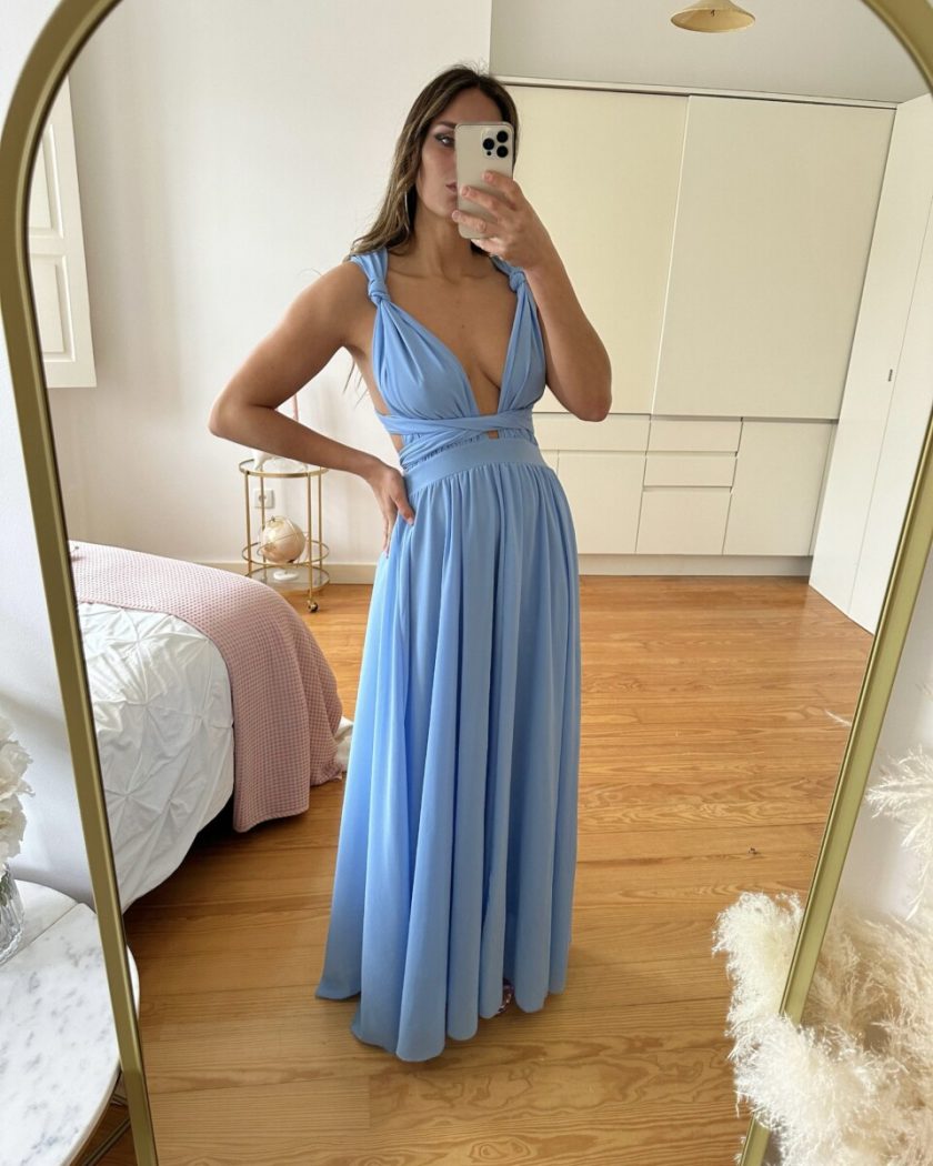 Vestido Multiposición Gasa Abertura