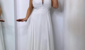Vestido Encaje Brillos Curvy Novia