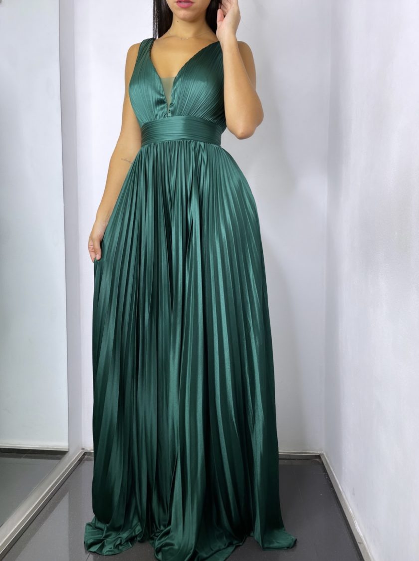Vestido Seda Plisado - Imagen 3