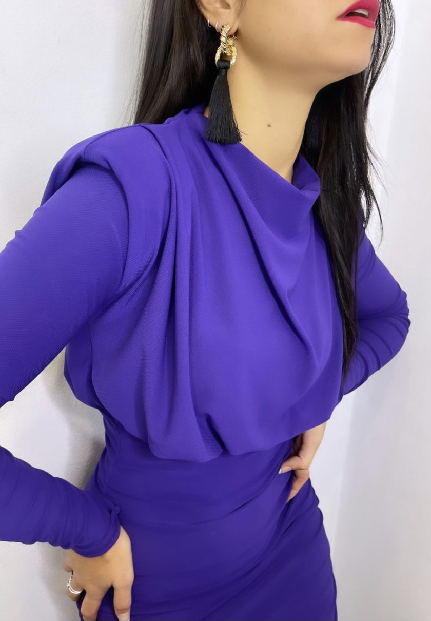 Vestido Hombreras Mangas - Imagen 2