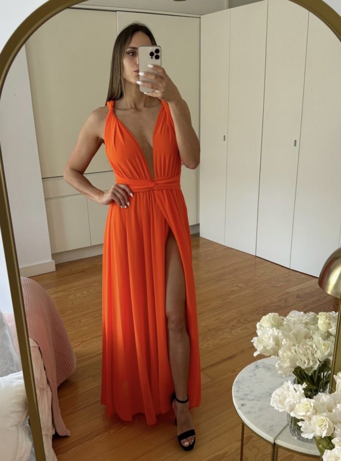 Vestido Multiposición Gasa Abertura