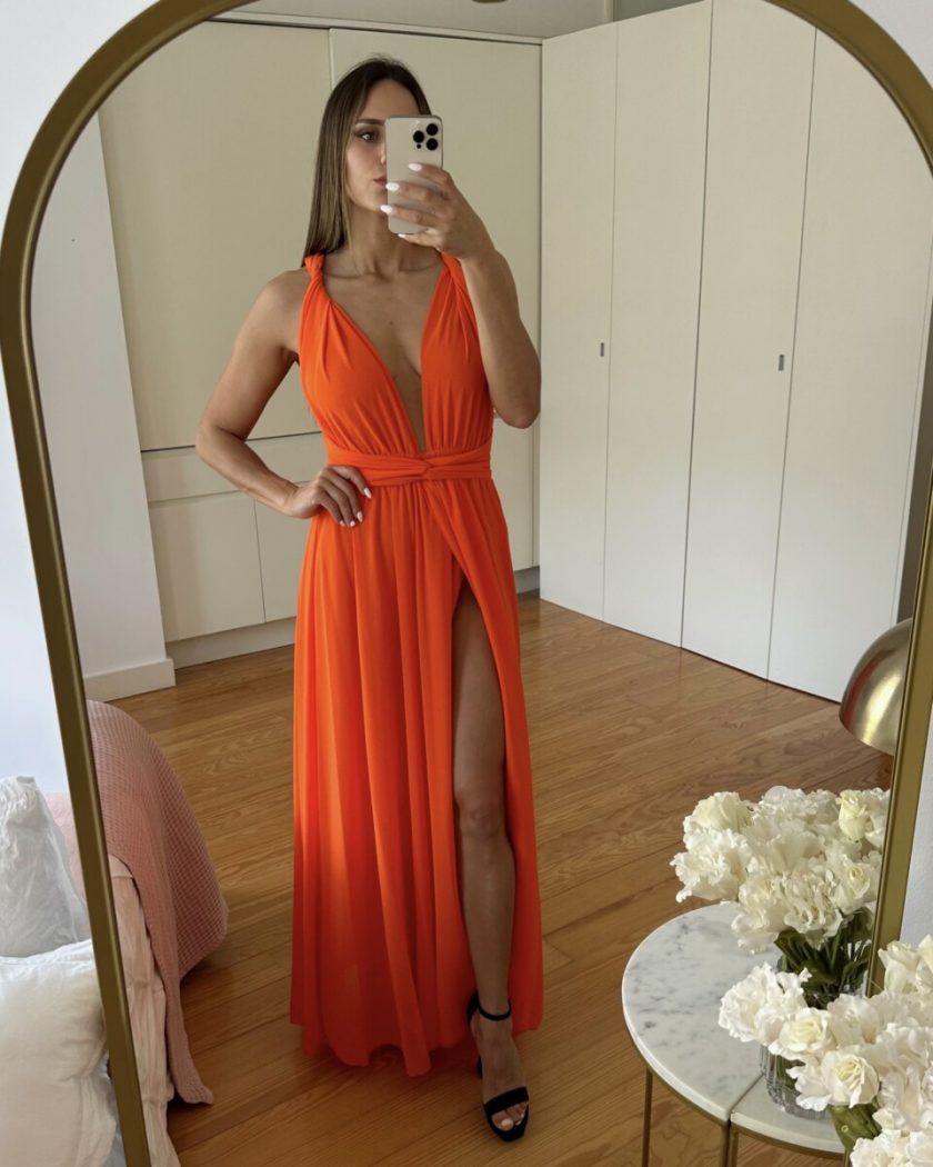 Vestido Multiposición Gasa Abertura